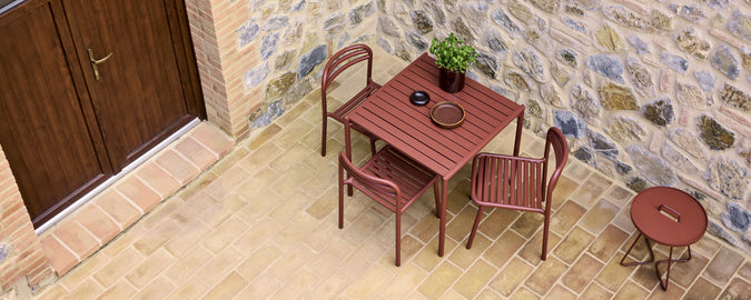 Outdoor café tables