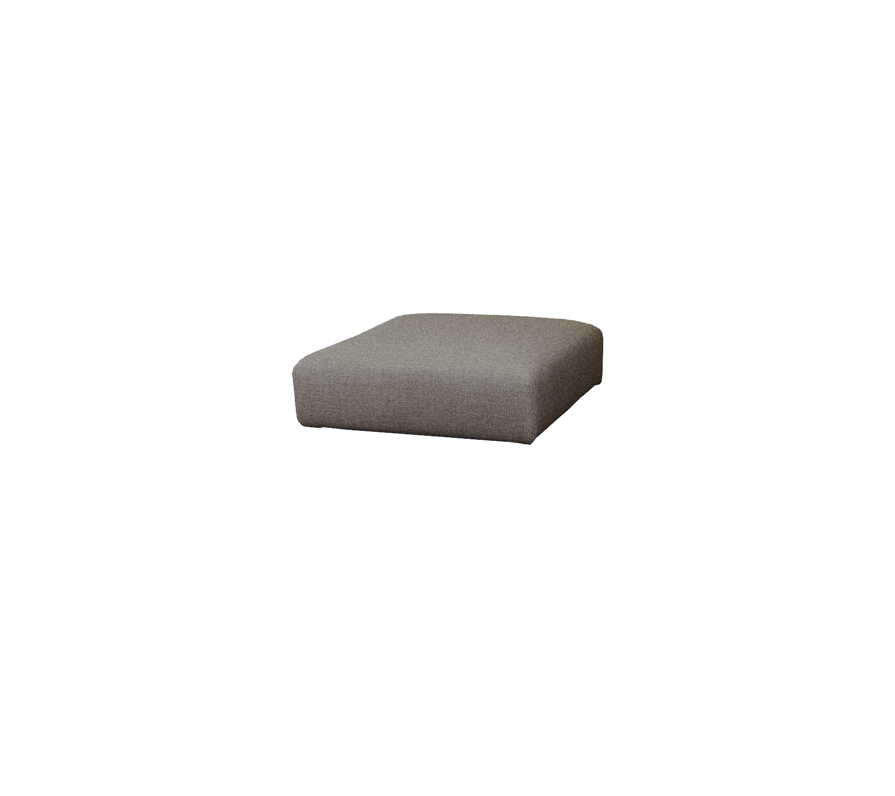 Grauer Ottoman mit modernem, minimalistischen Design, ausgestattet mit einer weichen Stoffoberfläche und klaren Linien, perfekt für vielseitige Sitzmöglichkeiten oder Dekoration.