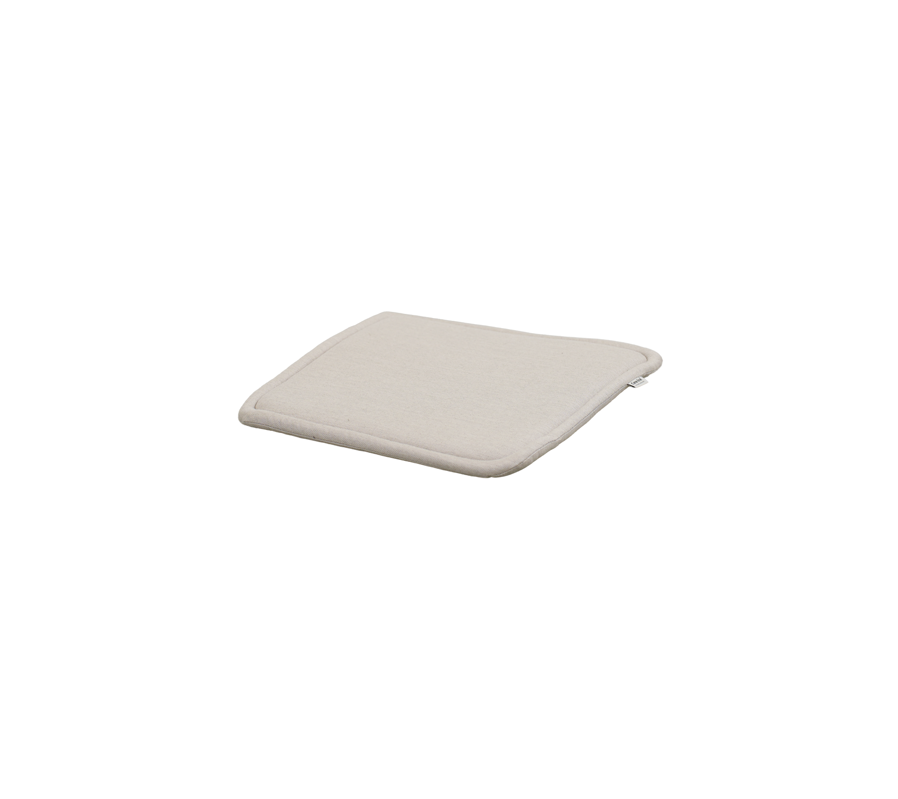 Quadratisches Sandsitzkissen mit weichem Design.
