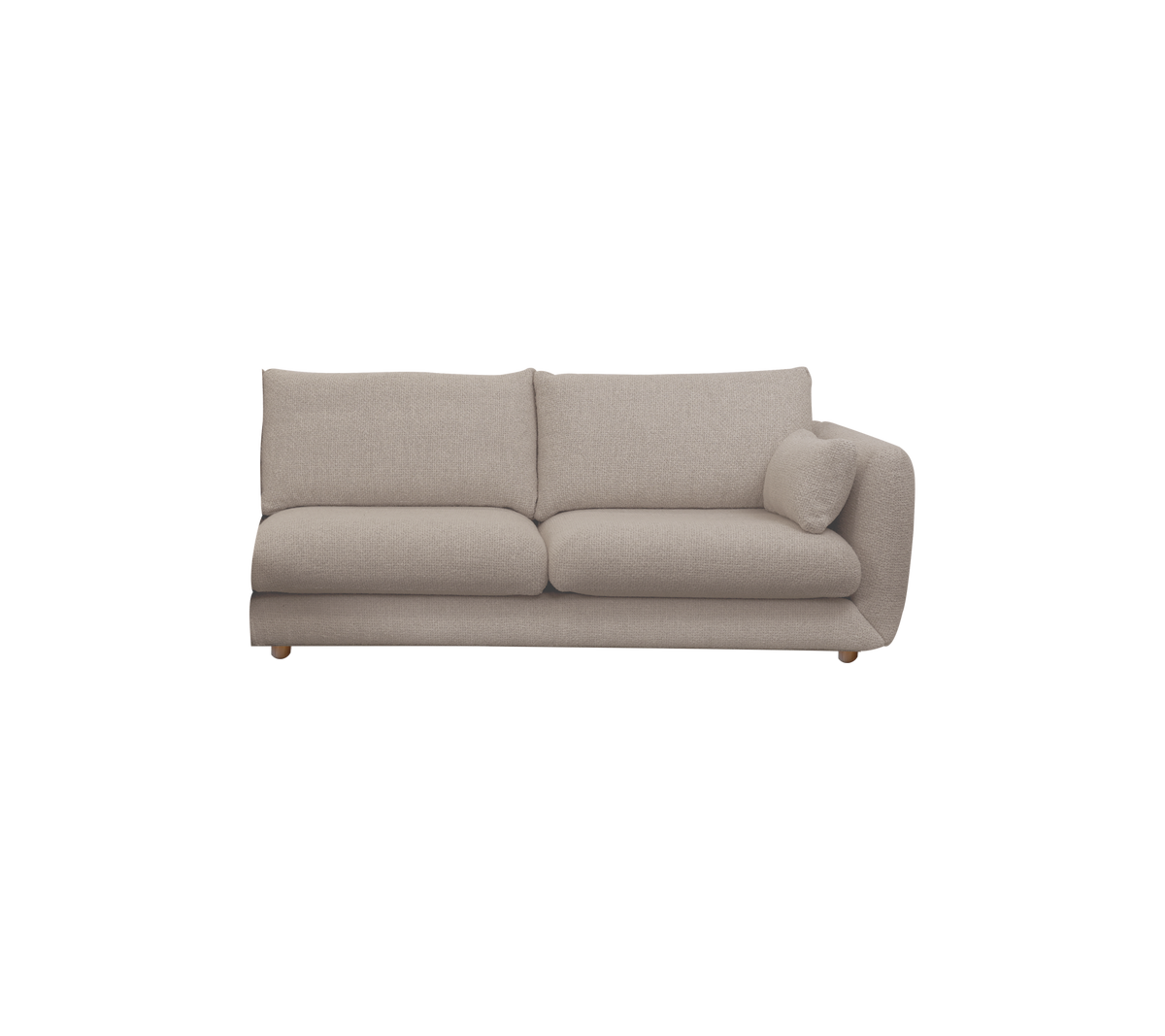 Helle braune moderne Sofa mit zeitgenössischem Design.