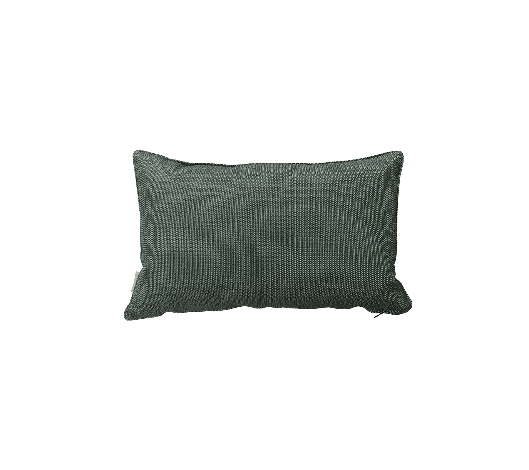 Rechteckiges, strukturiertes Kissen in einer gedämpften grünen Farbe, das einen Hauch von Eleganz zur Dekoration hinzufügt. Ideal für Komfort und Stil.