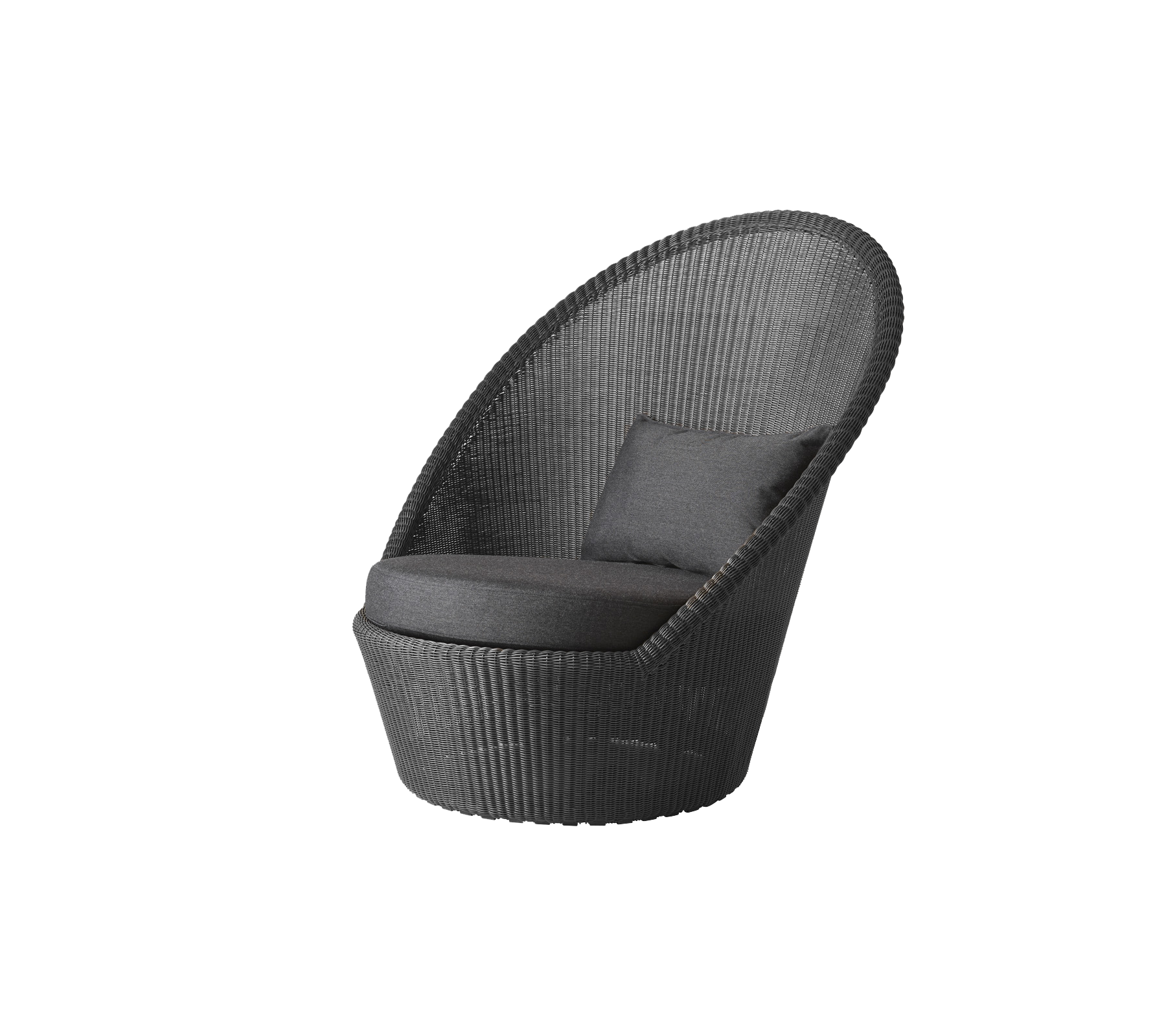 Stilvoller, moderner Stuhl mit einem geschwungenen Design und einem komfortablen Kissen, perfekt zum Entspannen und zur Verbesserung der Ästhetik eines jeden Raums.