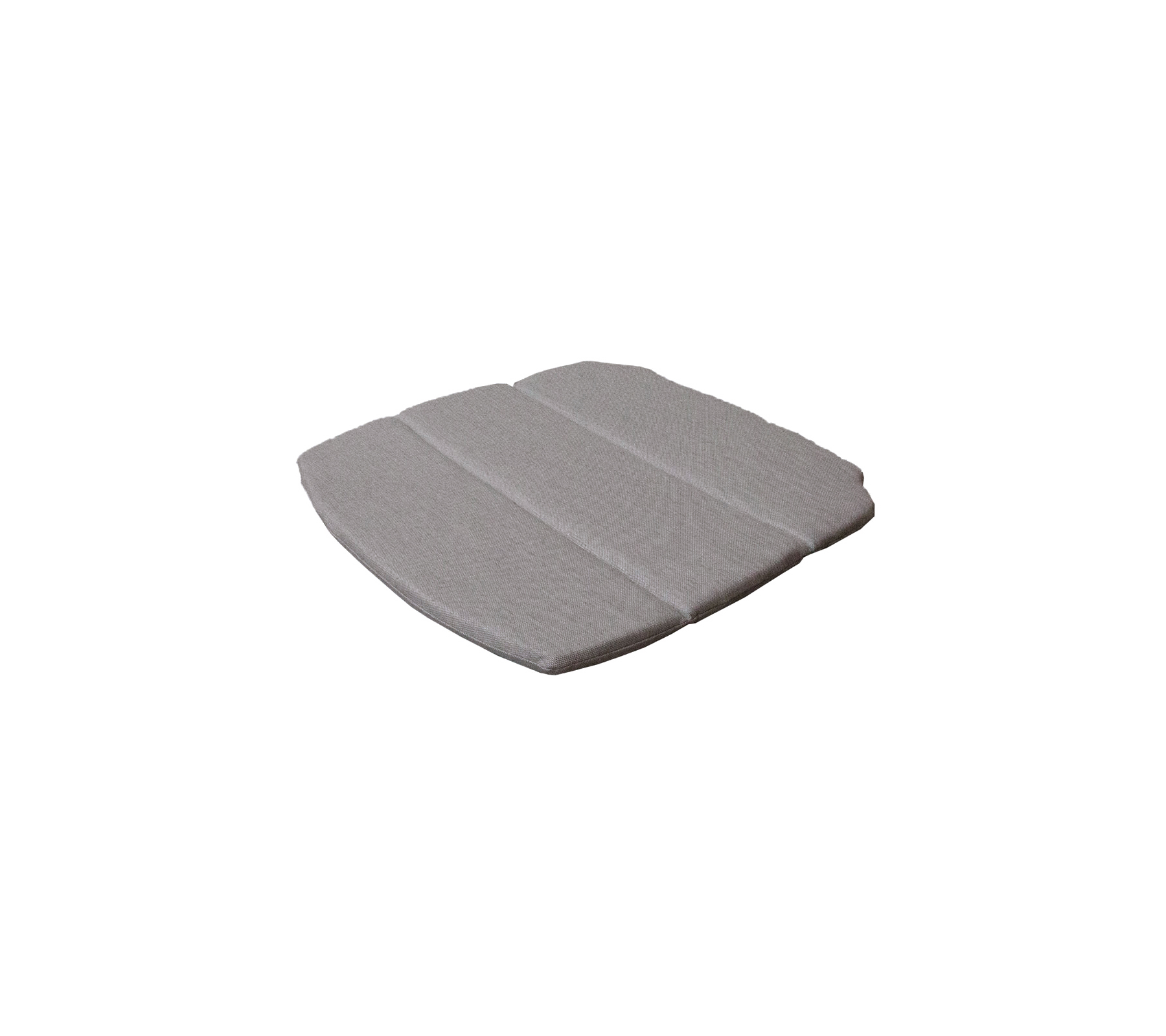 Grau Kissen mit einem strukturierten Design, das drei verschiedene Abschnitte für zusätzlichen Komfort bietet.