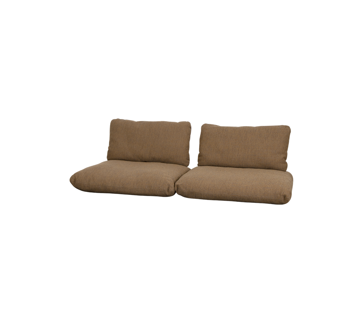 Ein modernes, braun gepolstertes Sofa mit plüschigen Kissen und minimalistischer Gestaltung, perfekt für lässiges Sitzen.