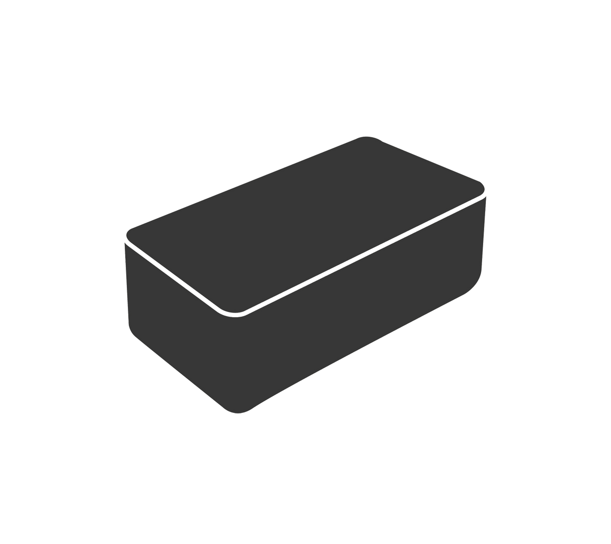 Eine einfache rechteckige Aufbewahrungsbox mit einem flachen Deckel, entworfen um Gegenstände effizient zu organisieren und zu lagern.