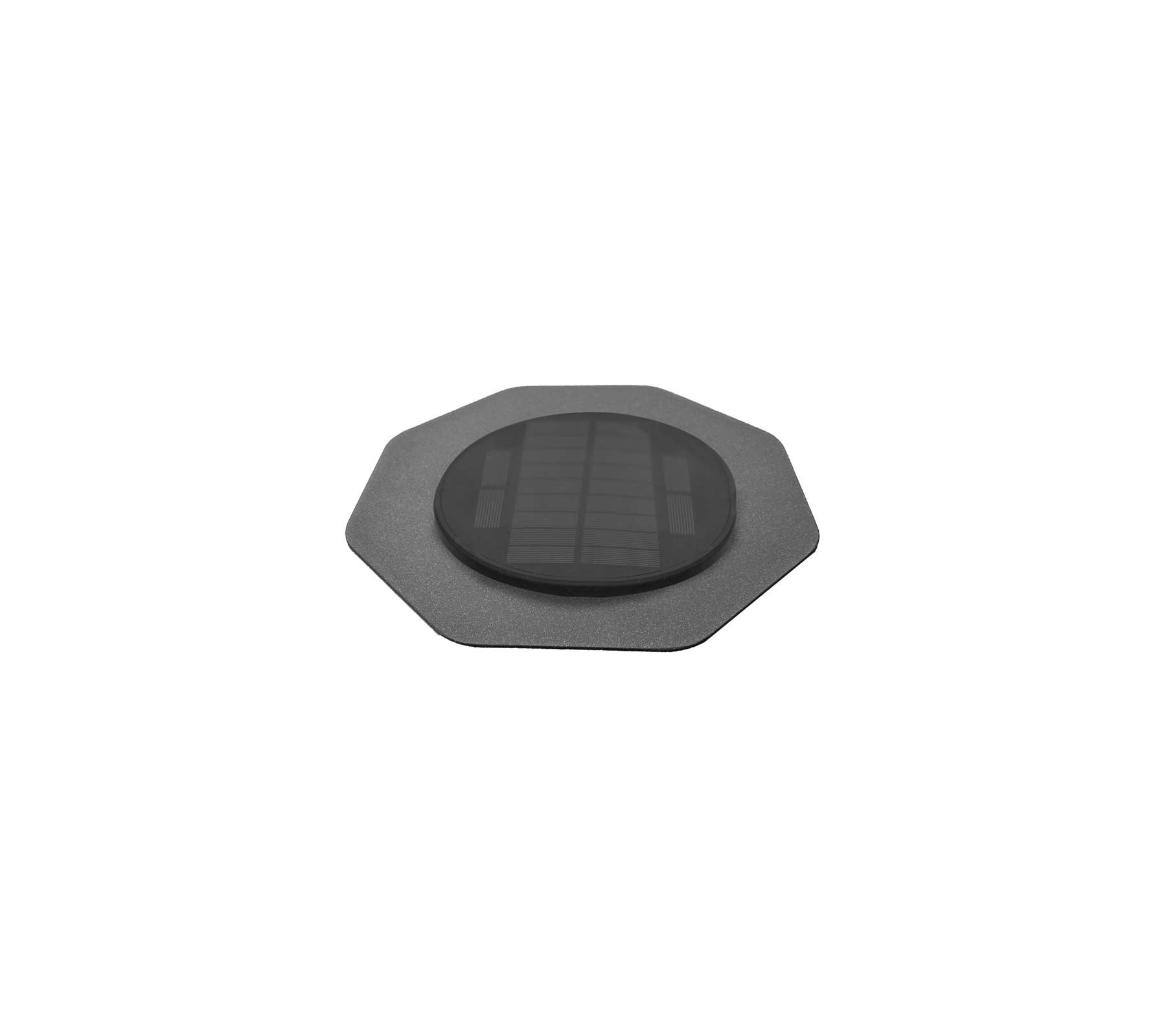 Oktagonale solarbetriebene LED-Leuchte mit elegantem schwarzen Finish, entworfen für effiziente Außenbeleuchtungslösungen.