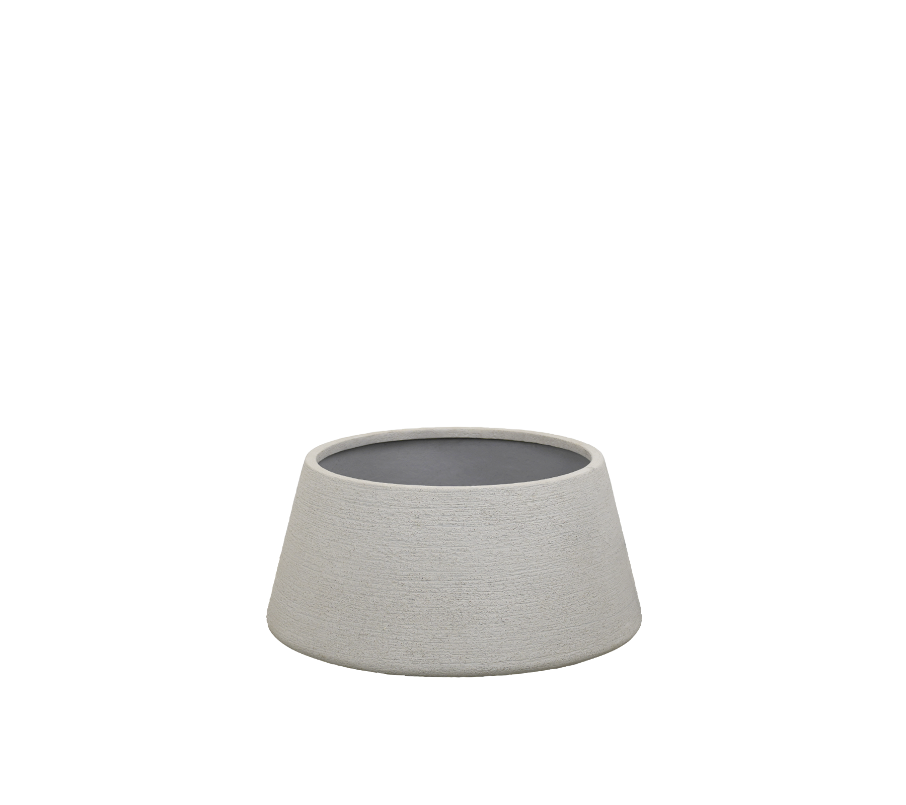 Moderne graue Schüssel mit minimalistischer Design.