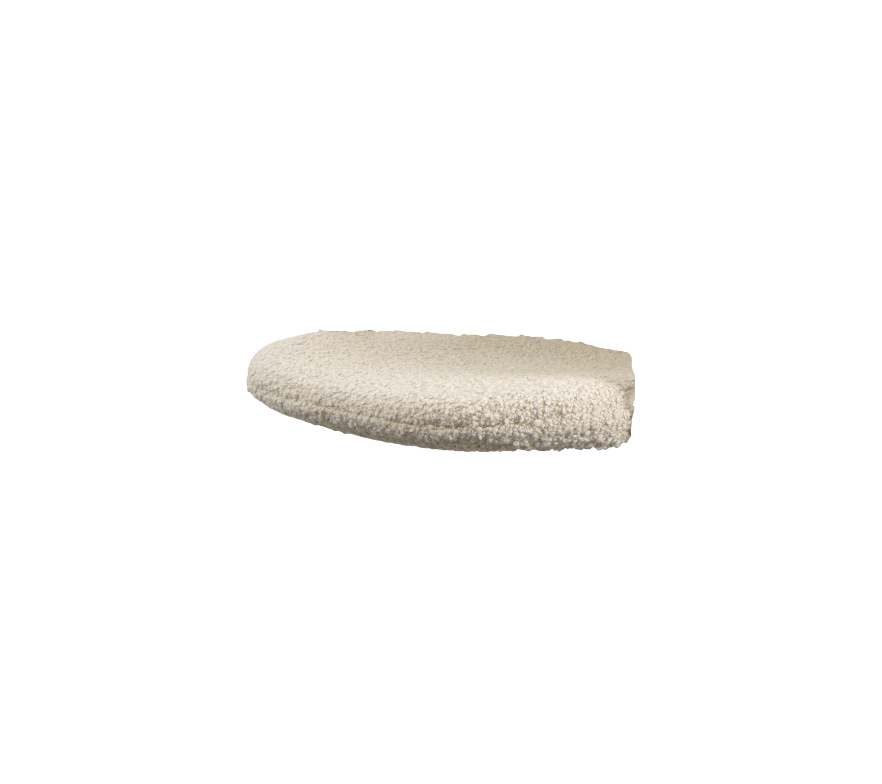 Leicht strukturierte, ovalförmige Oberfläche in einer neutralen Farbe, entworfen für eine Vielzahl von Anwendungen. Ideal zur Verbesserung der Ästhetik.