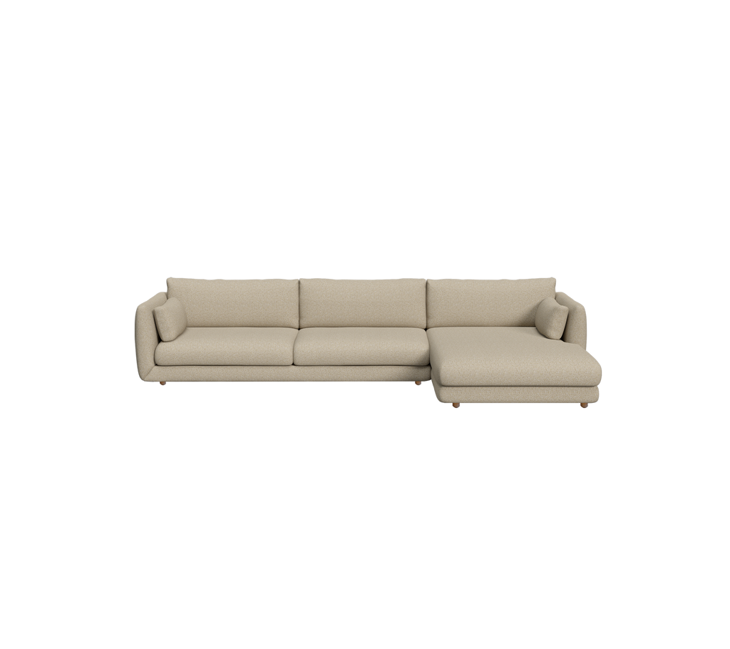 Brauner Ecksofa in einer modernen Lounge-Umgebung.