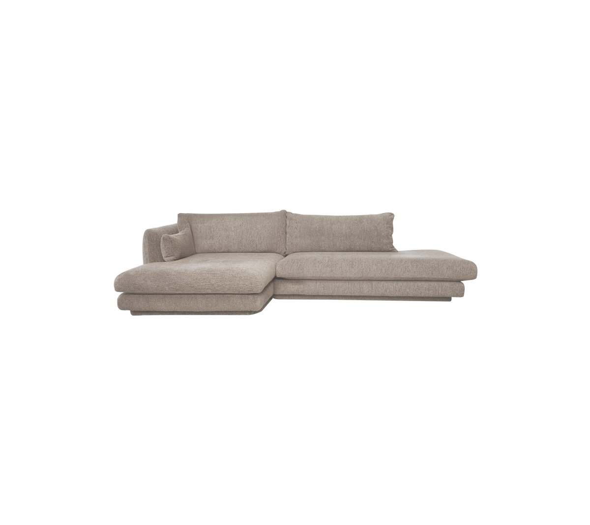 Hellebraune moderne Sofa mit einem modularen Design.