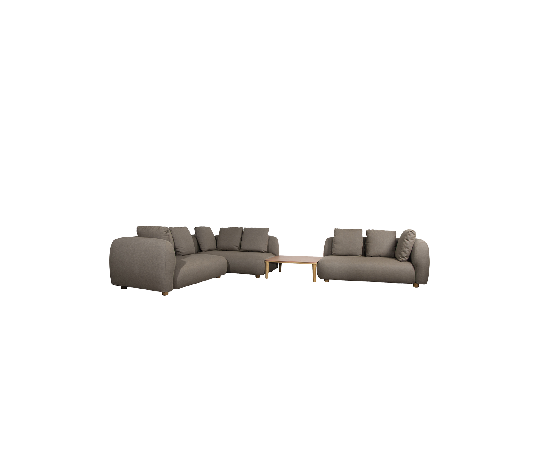 Capture Ecksofa m/ Tisch & Chaise Longue