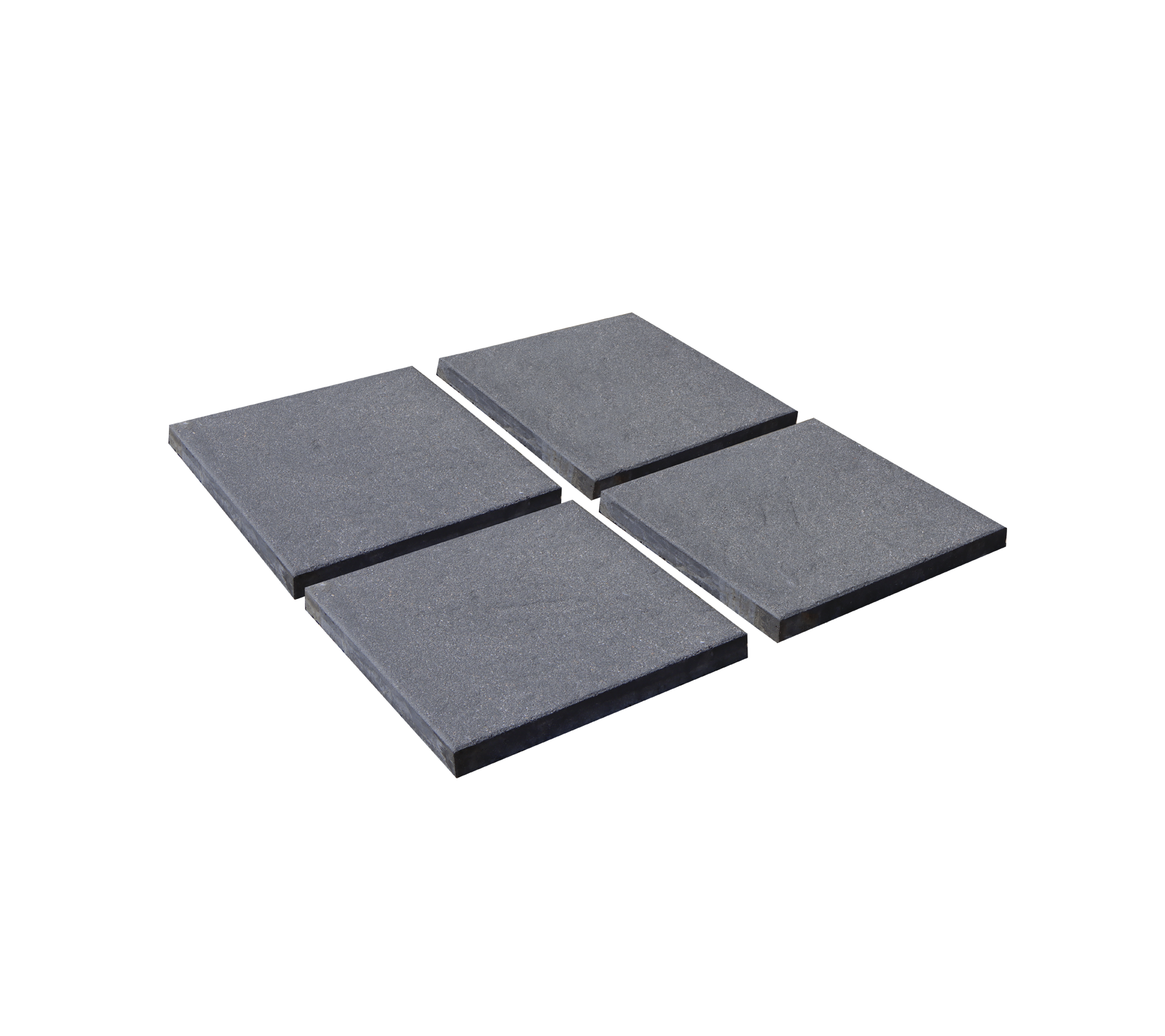 Vier quadratische Platten, die zusammen angeordnet sind und eine stabile Basis für einen Sonnenschirm bieten.