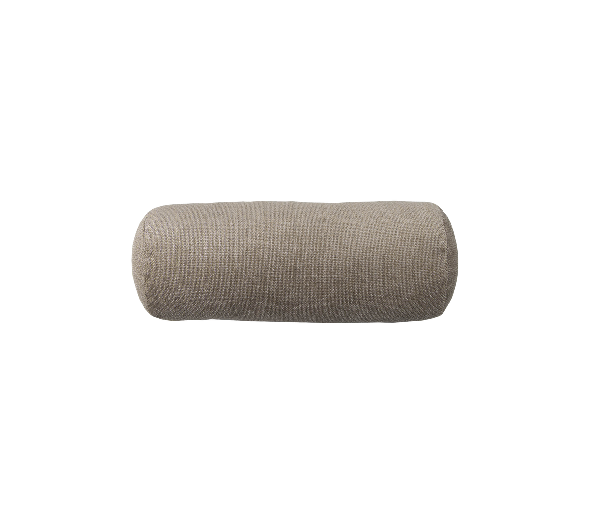 Beige zylindrisches Kissen mit einer strukturierten Oberfläche, ideal für dekorative oder funktionale Verwendung in verschiedenen Umgebungen.