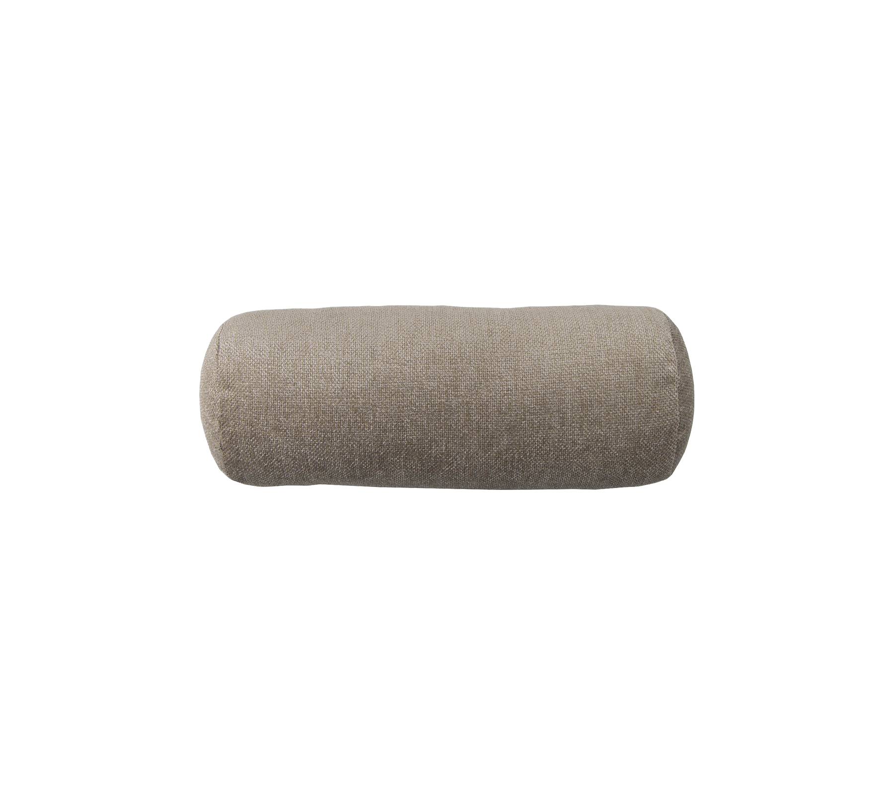 Beige zylindrisches Kissen mit einer strukturierten Oberfläche, ideal für dekorative oder funktionale Verwendung in verschiedenen Umgebungen.