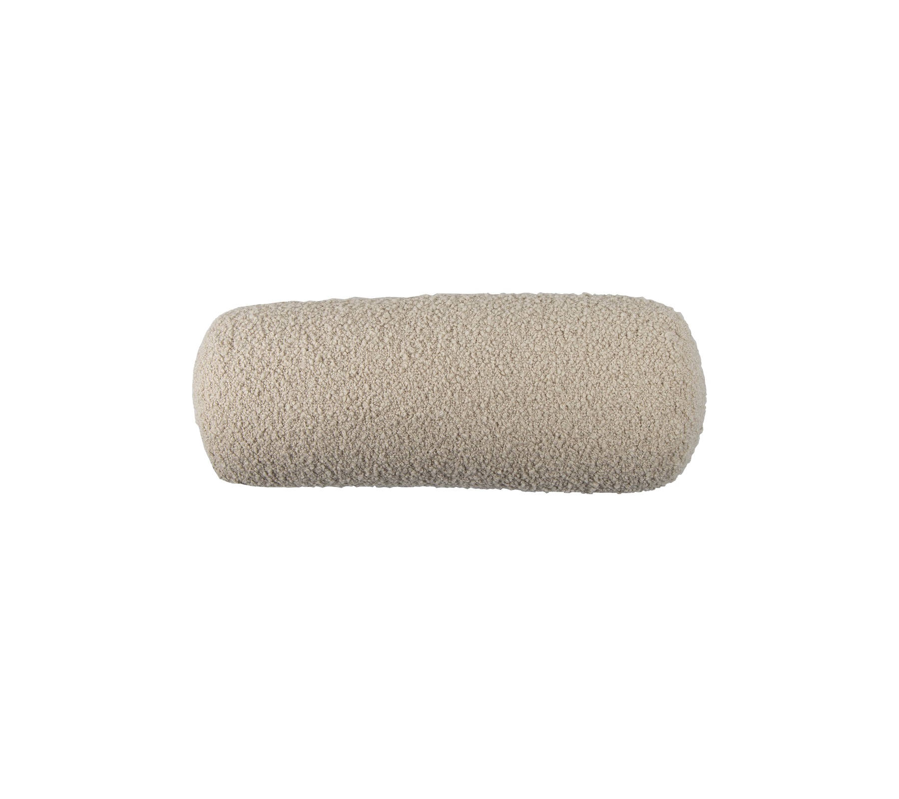 Cremefarbener zylindrischer Farbrollerbezug, geeignet zum Malen oder Auftragen von Finishes. Weiche Textur für eine glatte Anwendung.