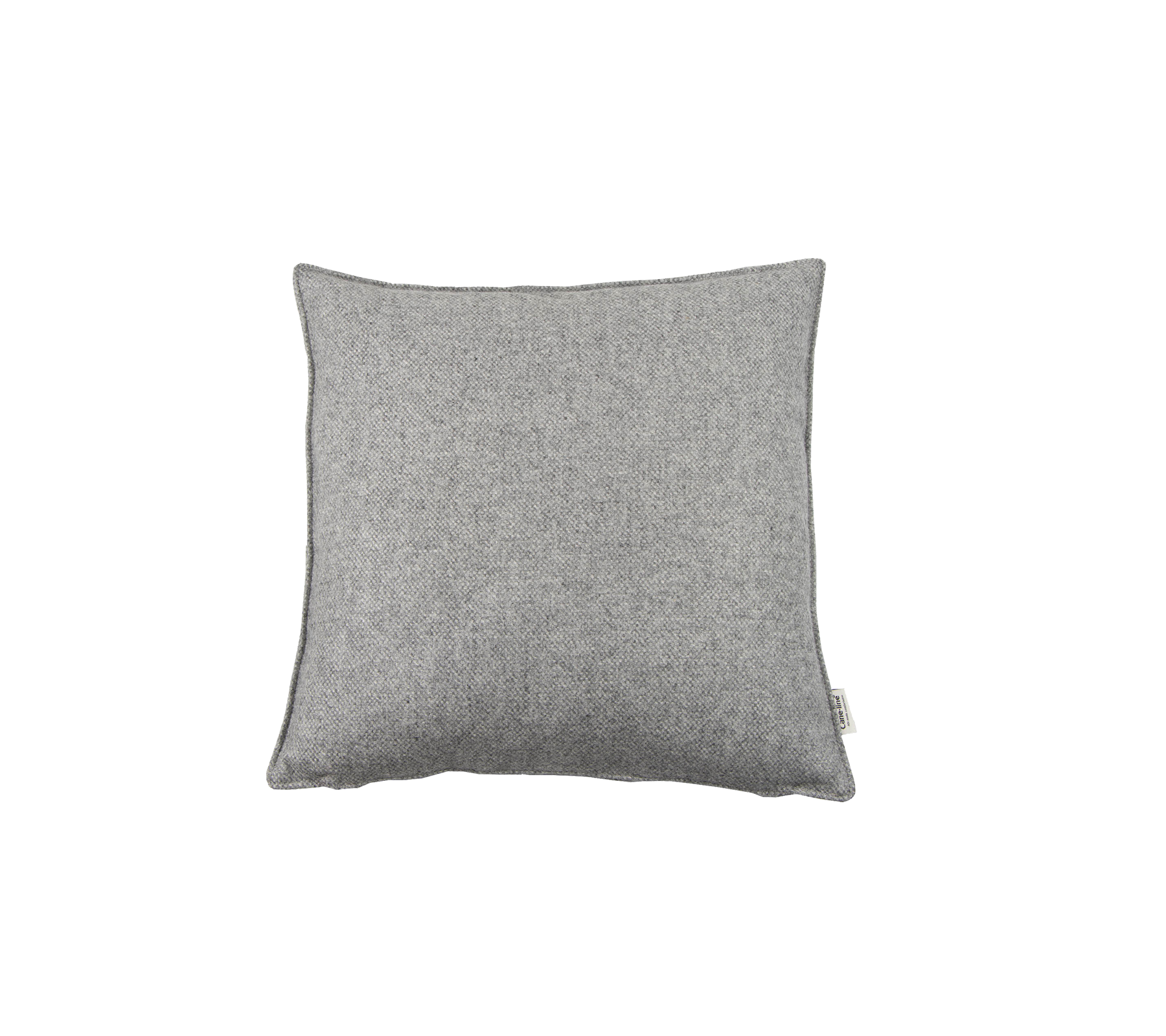 Grau quadratisches Kissen mit strukturiertem Stofffinish, ideal, um Komfort und Stil in Ihren Raum zu bringen.