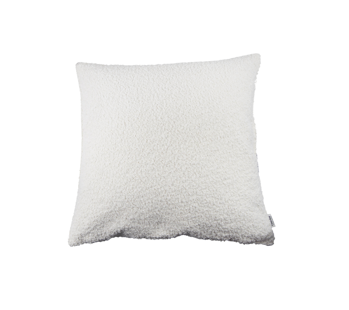 Weiches, flauschiges weißes Kissen mit einer strukturierten Oberfläche, perfekt um Komfort und Stil in jeden Raum zu bringen.