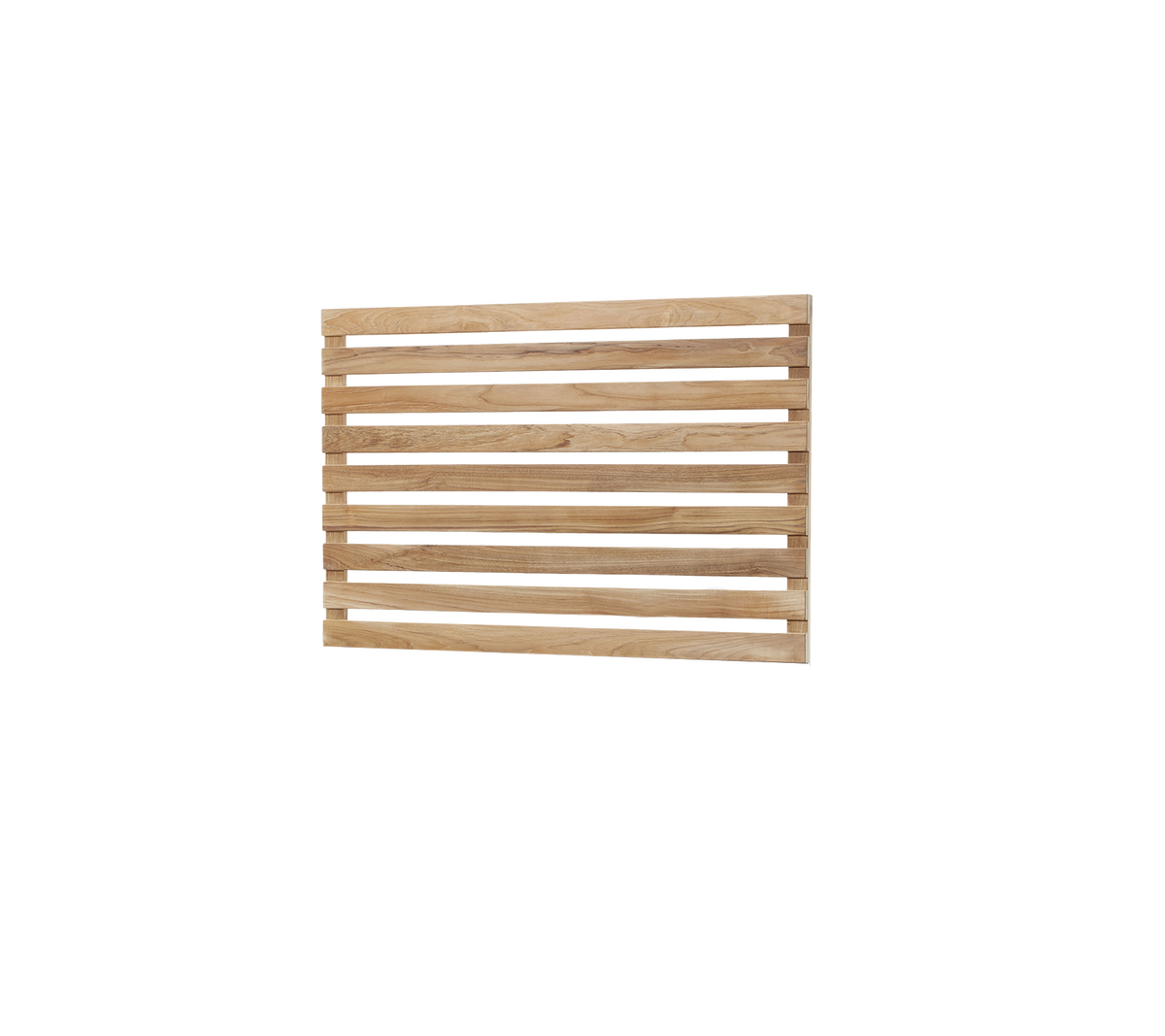 Ein Holzlattenpaneel mit horizontalen Leisten, das eine natürliche Oberfläche und ein einfaches Design aufweist, das für verschiedene Anwendungen geeignet ist.