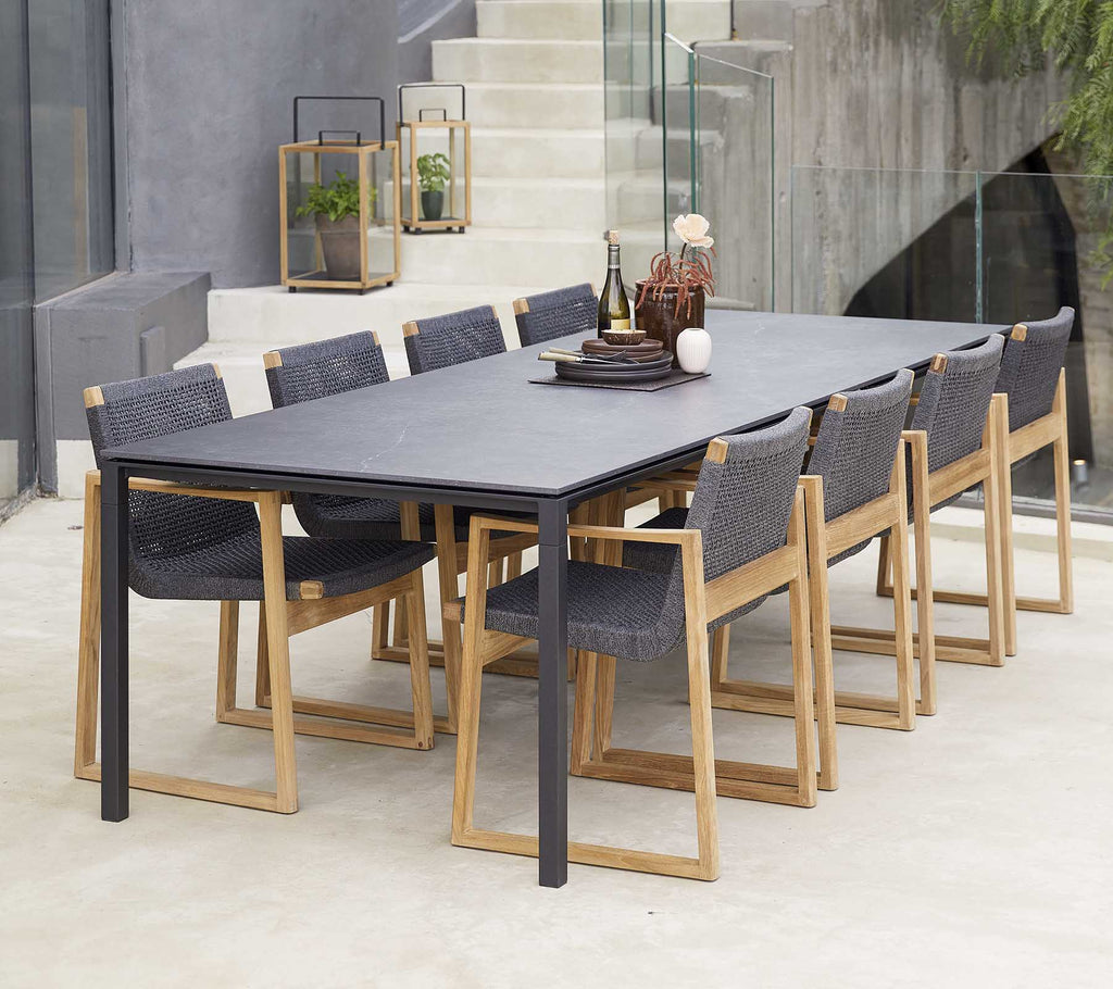 Pure dining table base, 280x100, Aluminium 5086
